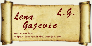Lena Gajević vizit kartica